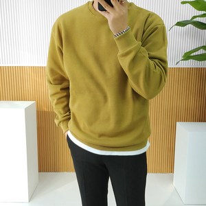 로니제이 남녀공용 오버핏 데일리 면 쭈리 기모 코튼 무지 맨투맨