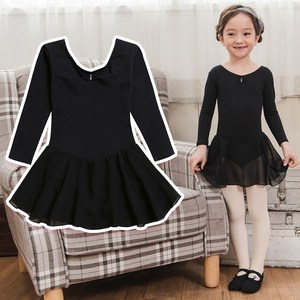 동그리 엠마 긴팔 발레복 여아 유아 아동 주니어 쉬폰치마 일체형 발레복