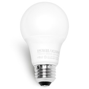번개표 원하 LED 전구 8W 화이트, 주백색, 1개