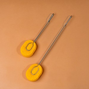 싱글룸 스테인리스 주방 집게 세척솔 병솔 젖병솔 텀블러 브러쉬, 롱 33.5cm, 1개
