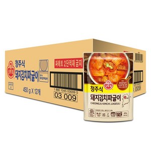 오뚜기 청주식 돼지김치짜글이, 450g, 12개