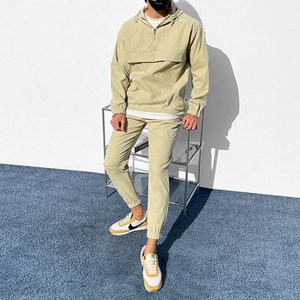 [S~4XL 빅사이즈] 사계절 남자 남성 후드 아노락 조거 트레이닝 세트 - 4color