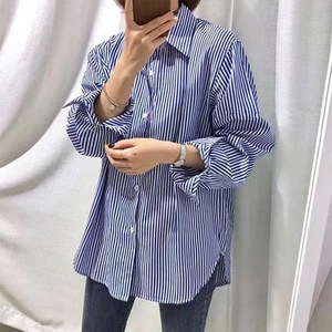 [라리바] 스트라이프 오버핏 셔츠 클래식 데일리룩 남방
