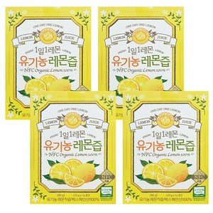 [정품] 홀베리 1일1레몬 100% 리얼착즙 레몬즙, 280g, 4개