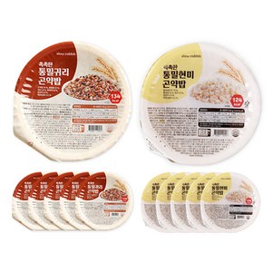 촉촉한 통밀현미 곤약밥 6개+촉촉한 통밀귀리 곤약밥 6개, 150g, 1박스