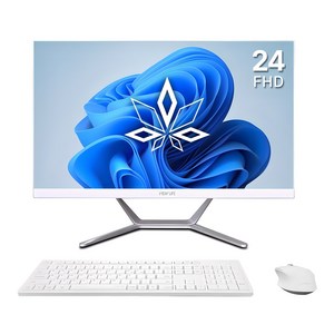 뷰라이프 24인치 일체형PC N5095 윈도우11포함 무선키보드마우스 증정, 240GB, 8GB, 화이트, AP-D238-N5, WIN11 Po