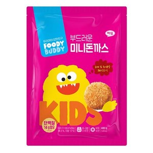 푸디버디 냉동식품 부드러운 미니돈까스 480g, 1개