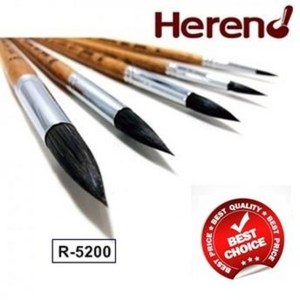 헤렌드 수채화붓 R-5200 둥근붓 청설모붓 미니 긴붓대 낱개 (옵션선택), 긴붓대 12호