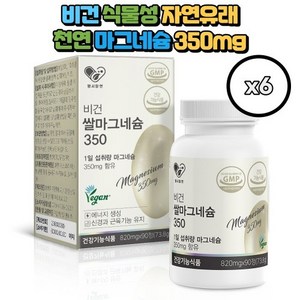 비건 쌀 마그네슘350 6개 현미 발효 자연유래 식물성 고함량 영양제 보충제, 90정