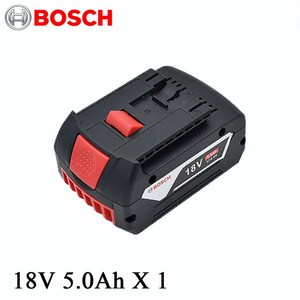 보쉬 무선 전동 공구용 리튬 충전식 배터리 BAT609 BAT610G BAT618 BAT620 BAT622 GSR18V-LI 18V 4000mAh, [07] 5.0Ah X 1, 1개