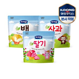 아이얌 동결건조 순과일칩 세트 (순딸기3+순배3+순사과3), 없음