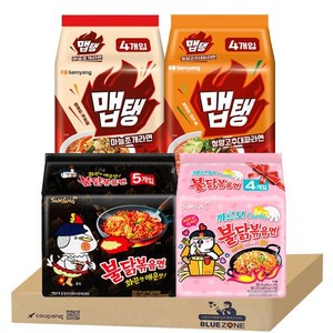 삼양 매운 멀티라면B(불닭볶음면5p+까르보불닭4p+맵탱마늘조개4p+맵탱청양고추대파4p), 1세트