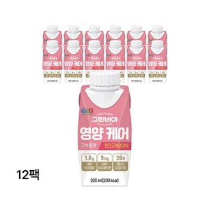 그린비아 영양 케어 구수한맛 완전균형영양식 200ml, 12개