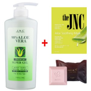 JNC 알로에베라 프리미엄 슈퍼겔 500ml (수딩마스크팩+헤라비누 증정), 2개