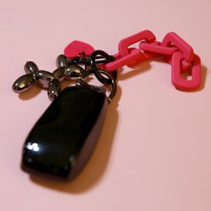 그린나무(GRNM) 핫핑크 체인 실버독 키링 블랙 차 키케이스 (전기종), 12.현대 C타입