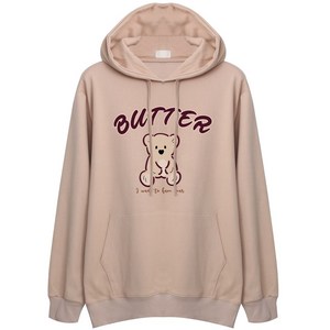 버터베어기모후드 국내생산 M~2XL 남여공용 빅사이즈 티셔츠 남성 남자 여성 여자 기모 후드티