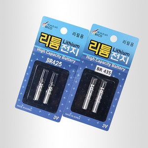 바코 리튬전지 BR425 435민 물낚시, BR425 3v, 1개