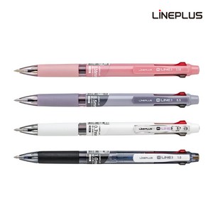 라인플러스 M3 3색볼펜 0.5mm 12p, 코랄, 1개