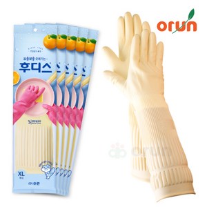 후디스 고무장갑 XL (특대), 후디스(XL/아이보리), 5개