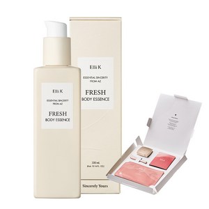 엘리케이 프레시 바디에센스 200시간 고보습 바디로션 + 디데이 케어 세트, 1통, 300ml