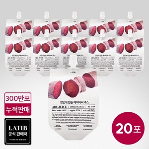 [라티브] 통째로 갈아 만든 과채 ABC 주스, 200ml, 20개