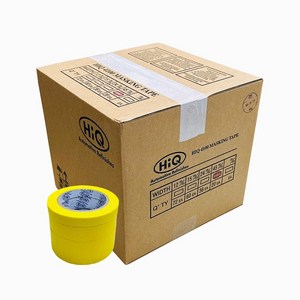 [노루페인트] 마스킹테이프 HIQ 하이큐 4100 / 길이 40M / 자동차 차량용 (BOX), HIQ 마스킹 노란색 24mm /40M/박스(36개), 36개