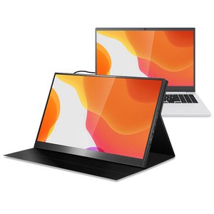 초슬림 노트북 PS5 4 보조 모니터 휴대용 게임용 듀얼 스크린 가로 세로 13 14 15 17인치 60hz 144hz, 13.3인치, 듀얼HDMI, 60Hz/1980X1080