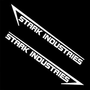 STARK INDUSTRIES 스티커 오토바이 바이크 튜닝 데칼 스티커, STARK INDUSTRIES 반사화이트, 1세트