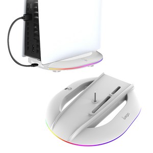 스냅케이스 플스5 프로 슬림 수직 거치대 스탠드 받침대 LED, 1개, 화이트, P542