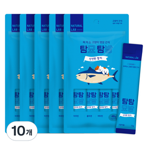 내츄럴랩 탐묘탐방 짜먹는 고양이 간식, 신선한 참치, 48g, 10개