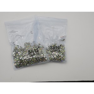 리야하우스 ss12 크리스탈 플랫백 네일스톤 ss12 3.0-3.2mm, 논핫픽스, 2개, 오팔AB