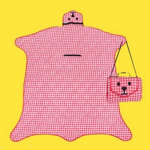 어썸 레드베어 체크 피크닉 돗자리