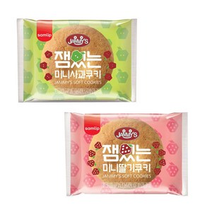 SPC 삼립 잼있는 미니 딸기 + 사과 쿠키 혼합 16g x100개입 1박스, 1세트