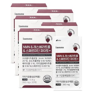 식물성 NMN 필름 레스베라트롤 스페르미딘 파이토 HACCP 식약처인증 엔엠엔 필름, 5박스, 30회분