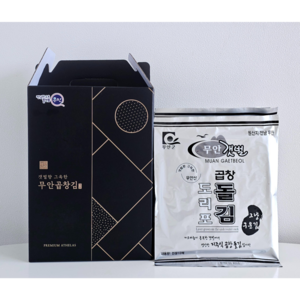 무안 도리포 곱창김 햇김 100장 선물세트 바삭한 구운김 돌김 고소한 생김 지주식 재래김, 40g, 10봉, 무조미곱창김