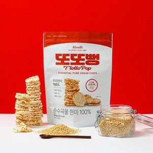 또또뻥 현미 100% 뻥튀기 고단백 저당 다이어트 과자 간식, 5개, 95g