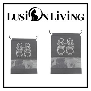 루시온 부직포 신발 주머니 / 여행용 더스트백 투명 보조가방 운동화 실내화 보관팩 다용도 방수 파우치