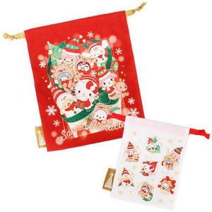 산리오캐릭터즈믹스 조리개주머니 2개세트_크리스마스