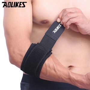 아올라익스 팔꿈치 엘보 보호대 헬스 테니스 아대 밴드 테이핑 슬리브 A-7947, 1개