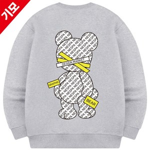 [당일출고/기모추가] 베어베우 맨투맨 티셔츠 빅사이즈 남자여성 ZAMD_0018