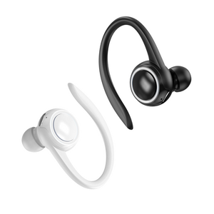 WJSHOP T10 귀걸이형 미니 블루투스 무선이어폰(블랙/화이트), 
  화이트