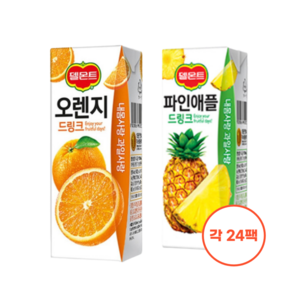 델몬트 오렌지 + 파인애플 드링크팩, 24개, 190ml