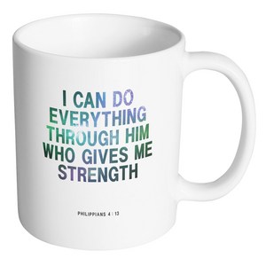 핸드팩토리 캘리 성경말씀 머그컵 99종, B36_빌립보서 4:13(영문) 머그컵, B36_빌립보서 4:13(영문) 머그컵, 1개