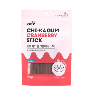 꼬뜨 치석 제거 치카껌, 크랜베리, 100g, 5개