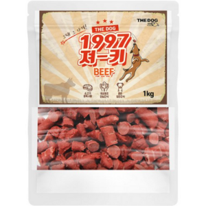 더독 1997 져키 강아지 간식, 비프맛, 1kg, 3개