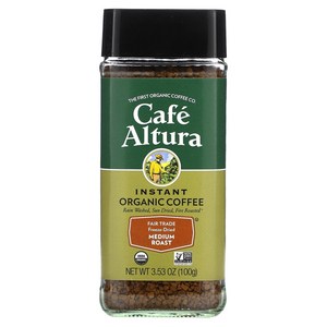 카페아튜라 인스턴트 유기농 커피 미디엄 로스트 동결 건조 100g(3.53oz), CAF33801, 1개, 100g