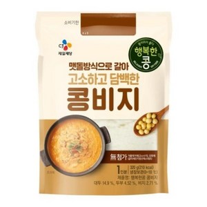 (냉장)CJ제일제당 행복한콩 콩비지320gx10개, 3개, 320g