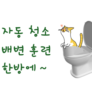 홀인원 고양이 변기. 모래 안 쓰는+수세식, 1개