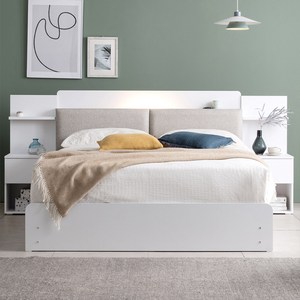 상일리베가구 호텔 모닝듀 LED 수납 침대 SSQK 프레임 3colors, 화이트