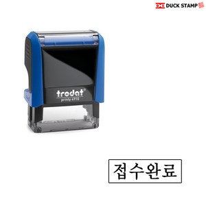 Todat 4910 독도장 사각 자동 스탬프 맞춤 제작 명판 도장 26x9mm, 테두리 있음, 명조체, 청보라색